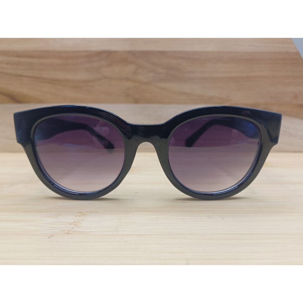 BCBGeneration BG1003 Allure Black Round Cateye Frame 50-22-144 Sunglasses